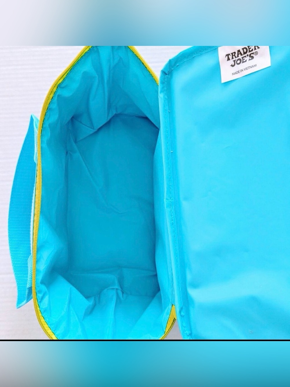 🌺NWT Trader Joe's insulated Aqua Mini Tote - Summer 2025 - Picture 4 of 8